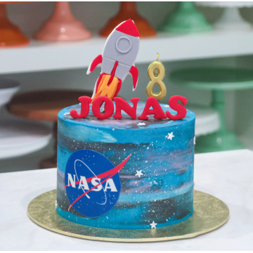 NASA Inspired Rocket & Galaxy Cake