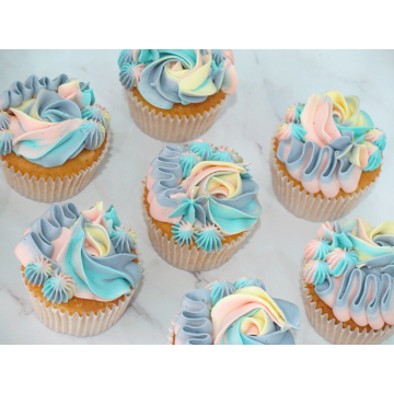 Pastel Rainbow Cupcakes