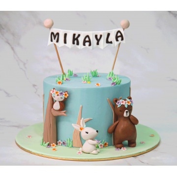 Pastel Woodland Cake