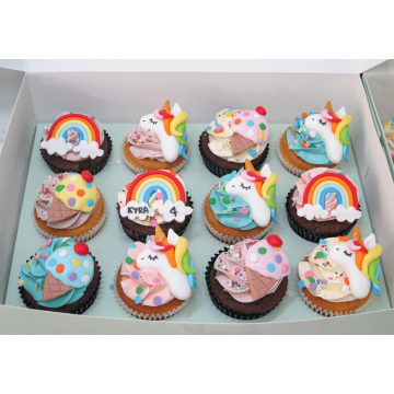 Rainbow Unicorn Cupcakes