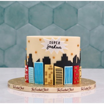Minimalist Superhero Cake