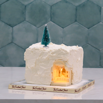 White Christmas Home Cake